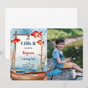 Invitation Photo de pêche pour 4e anniversaire
