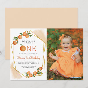Invitation Photo de Petit Chéri pour son 1er Anniversaire Ora