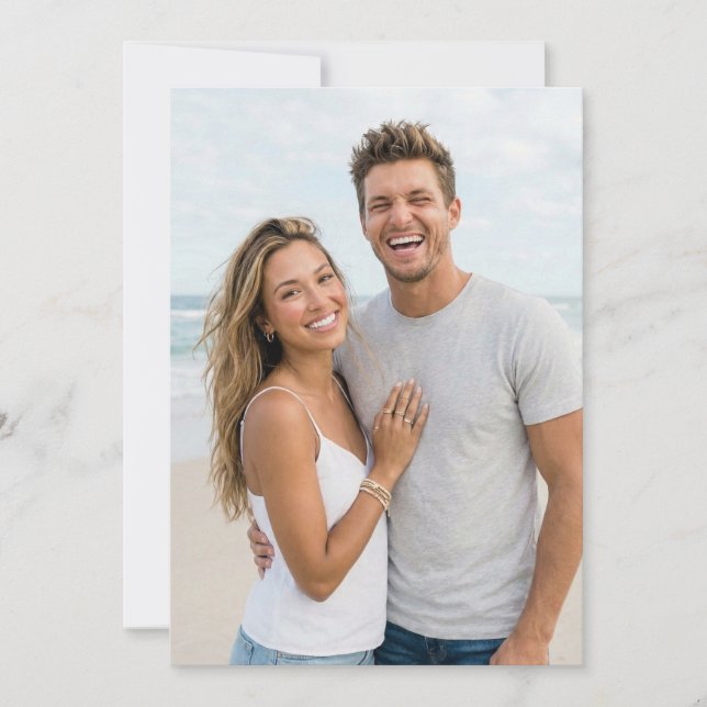 Invitation Photo de plage joyeuse (Devant)