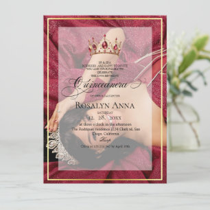 Invitation Photo de princesse moderne de Quinceañera