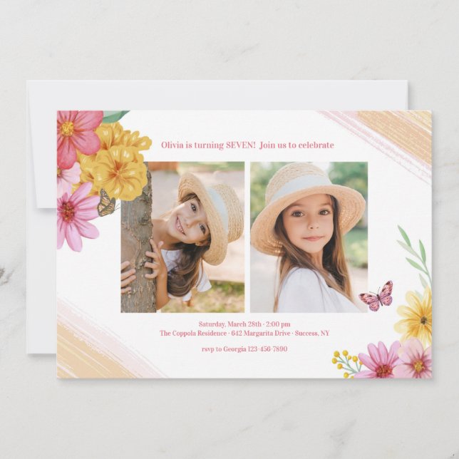 Invitation photo de printemps 2 (Devant)