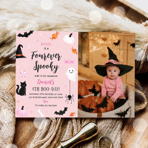 Invitation Photo de quatre ans pour un Halloween à jamais eff