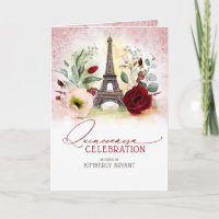 Photo de Quinceañera d'or de rose de Tour Eiffel
