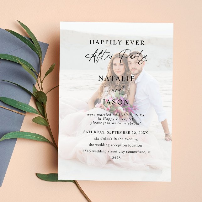Invitation Photo de réception de mariage après la fête (Créateur téléchargé)