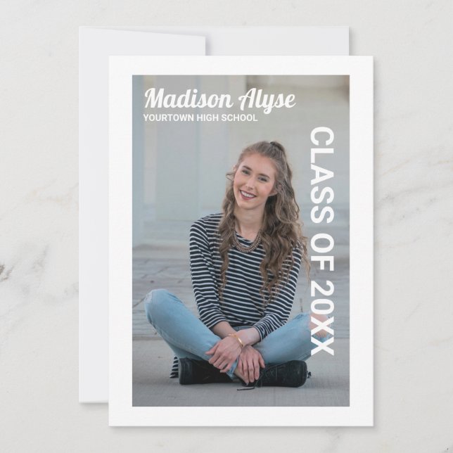 Invitation Photo de remise de diplôme Annonce de couleur modi (Devant)