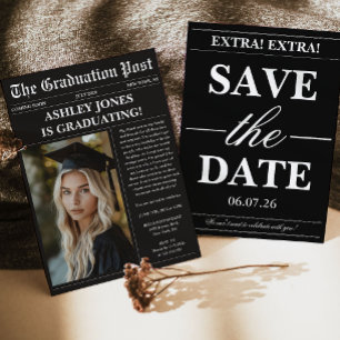 Invitation Photo de remise de diplômes d'un journal noir