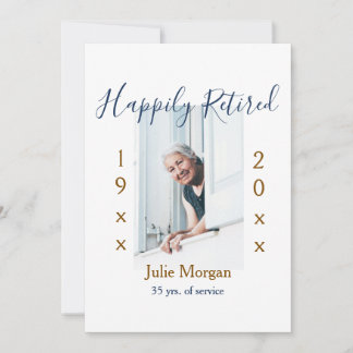 Invitation photo de retraite heureuse 19XX-20XX ANS DE SERVIC