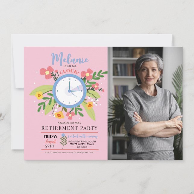 Invitation Photo de retraite hors du temps pour femmes avec d (Devant)