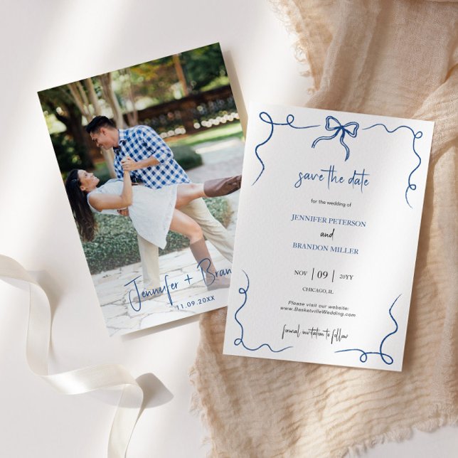 Invitation Photo de sauvegarde amusante dessinée à la main po (Créateur téléchargé)