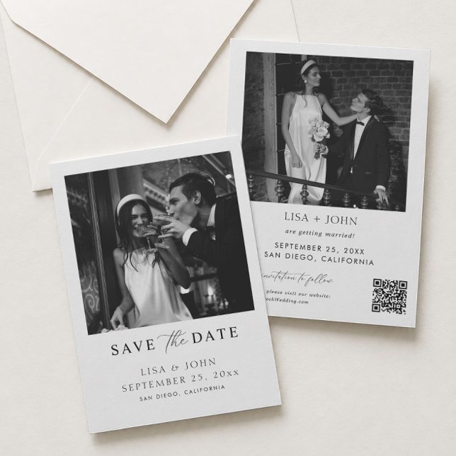 Invitation Photo de save the date de mariage à l'ancienne  (Créateur téléchargé)