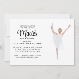 Invitation photo de spectacle de danse