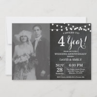 Photo de tableau noir pour le 4ème anniversaire de