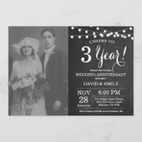 Photo de tableau noir pour les 3 ans de mariage
