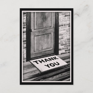 Invitation photo de tapis de porte merci