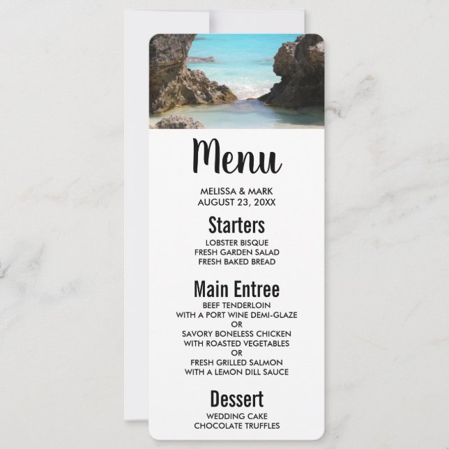 Invitation Photo de Tropical Island Coast & Sea Menu (Devant)