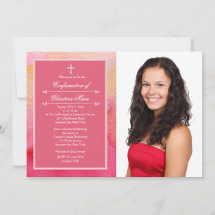 Invitation photo d'élégance aquarelle