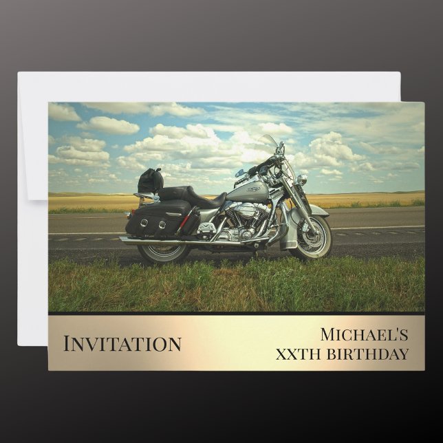Invitation photo d'événement d'anniversaire sur le (Créateur téléchargé)