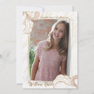 Invitation photo d'Impression rose