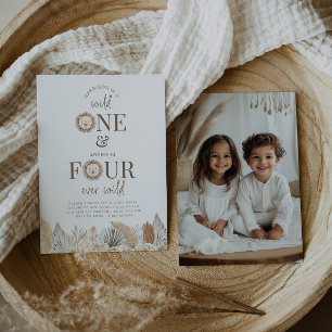 Invitation Photo d'invitation conjointe Wild One et Four Ever