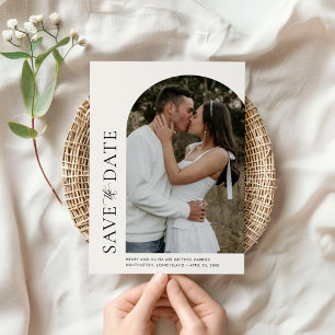 Invitation Photo Dome Off Center de la modernité Enregistrer