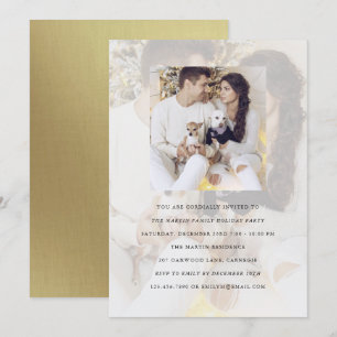 Invitation photo double de la fête de vacances ave