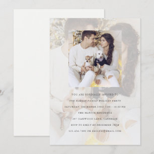 Invitation photo double de la fête de vacances ave