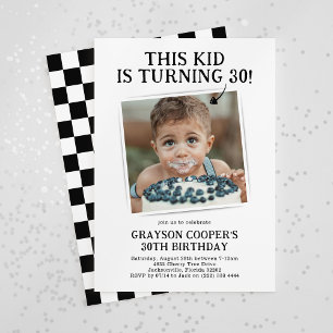 Invitation Photo drôle d'anniversaire adulte tout âge