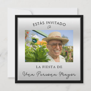 Invitation Photo drôle espagnole "Personnes âgées" 65e annive