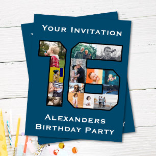 Invitation photo du 16e anniversaire