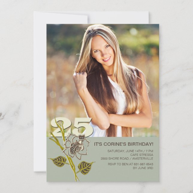 Invitation photo du 25e anniversaire (Devant)
