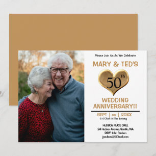 Invitation Photo du 50e anniversaire de mariage