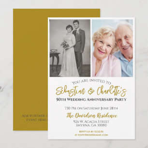 Invitation Photo du 50e anniversaire du Mariage