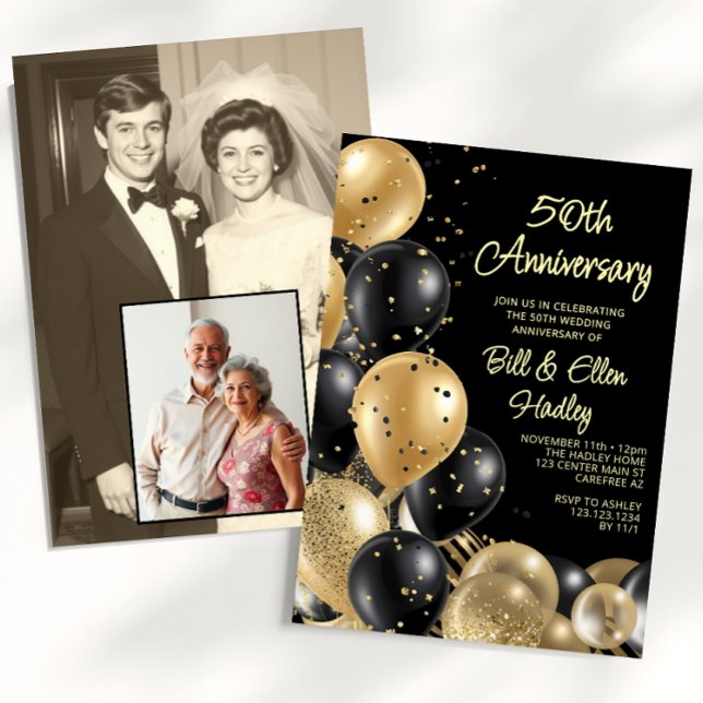 Invitation Photo du 50e anniversaire du Mariage (Créateur téléchargé)
