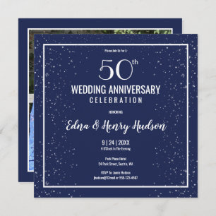 Invitation Photo du 50e anniversaire du Mariage