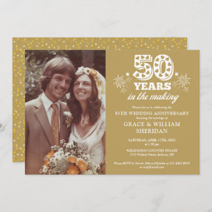 Invitation Photo du 50e anniversaire du Mariage de Making Gol