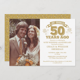 Invitation Photo du 50e anniversaire du Mariage marié