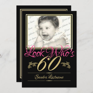 Invitation Photo du 60e anniversaire