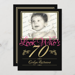 Invitation Photo du 70e anniversaire