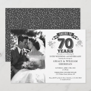 Invitation Photo du 70e anniversaire du Mariage