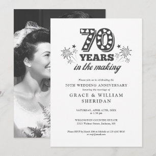 Invitation Photo du 70e anniversaire du Mariage