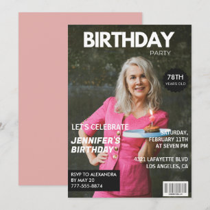 Invitation Photo du 78e anniversaire du magazine Elegant Luxu