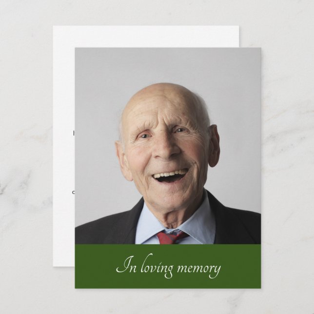 Invitation Photo du membre de la famille verte Passage de la  (Devant / Derrière)