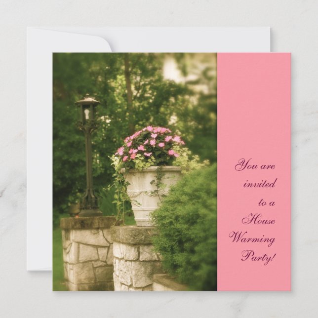 Invitation Photo du mur du jardin (Devant)