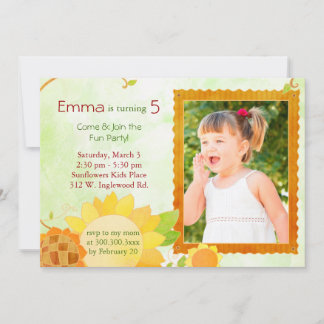 Invitation Photo du Parti Anniversaire de enfant des tourneso