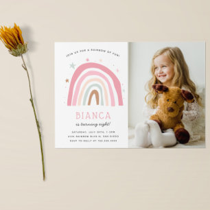 Invitation Photo du parti Anniversaire de enfant moderne Past