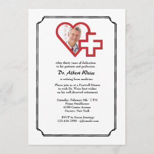 Invitation photo du parti de retraite Médicale