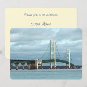 Invitation Photo du pont Mackinac du Michigan