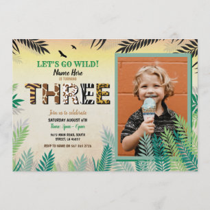 Invitation Photo du ZOO Safari de One Jungle 3eme anniversair