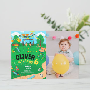 Invitation Photo d'un terrain de jeu intérieur pour tout âge 