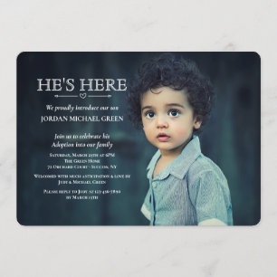 Invitation photo d'une partie à l'adoption